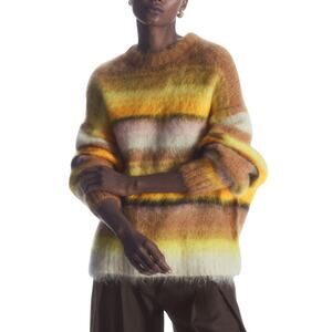 Cos Stripe Tan Mohair Sweater Size S